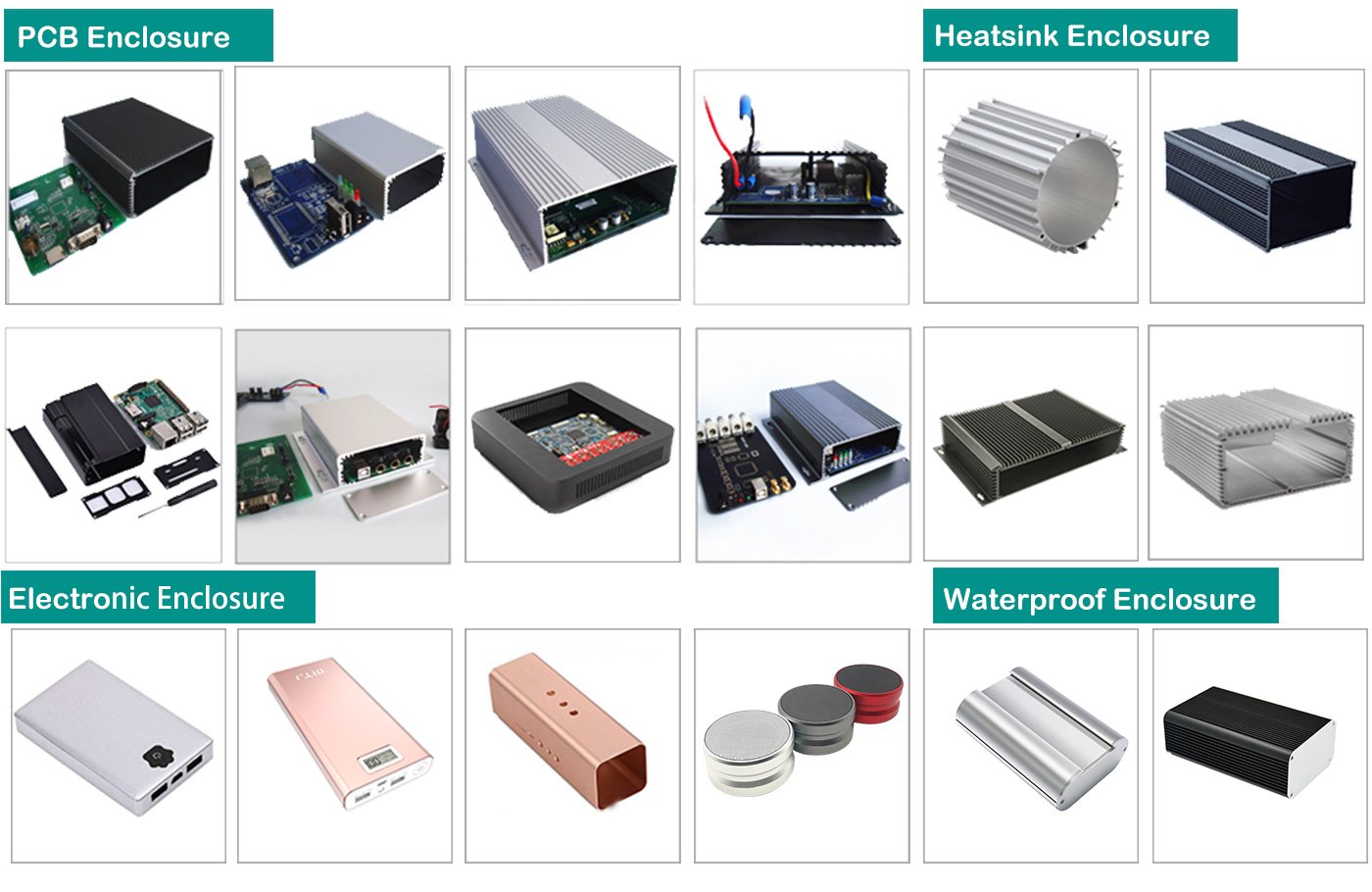Electronics enclosures and brackets